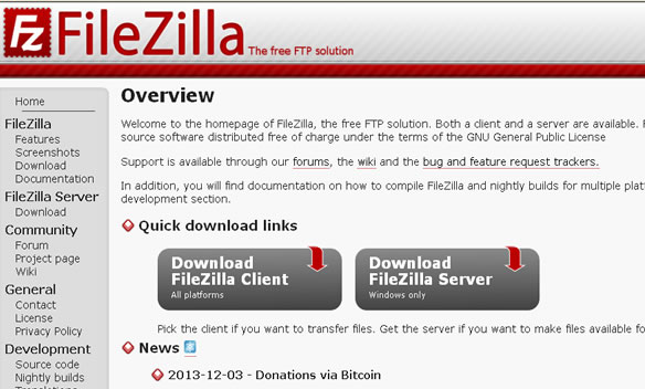 Filezilla ordenador cliente